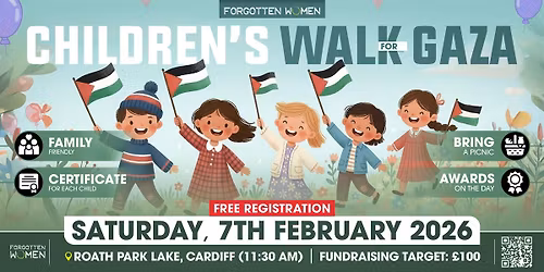 Forgotten Women Presents  Children\u2019s Walk for Gaza,  Roath Park Lake