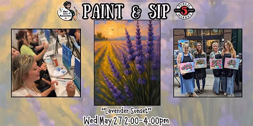 Paint & Sip at 5th St Alley \u201cLavender Sunset\u201d