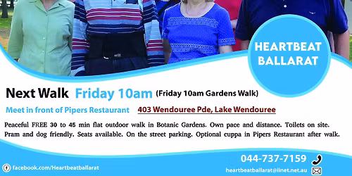 Friday 10am Lake Walk & Cuppa (Meet outside Pipers) Ballarat Walking Group 