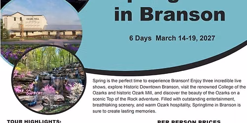 Springtime in Branson Trip