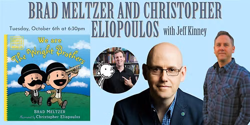 Brad Meltzer and Christopher Eliopoulos with Jeff Kinney