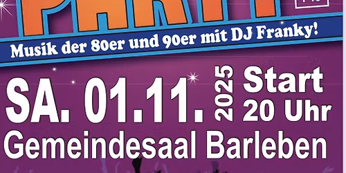 80\/90er Party 01.11.2025