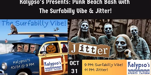 The Surfabilly Vibe and Jitter - PUNK BEACH BASH @ Kalypso's!