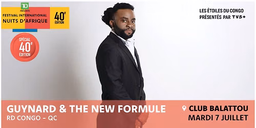 Guynard & the new formule - Festival international Nuits d'Afrique 2026
