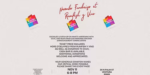 November fundraiser at Rumfish y Vino