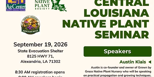 Central Louisiana Native Plant Seminar