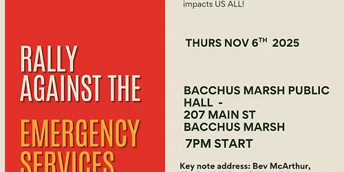 RALLY AGAINST THE EMERGENCY SERVICES TAX - MOORABOOL