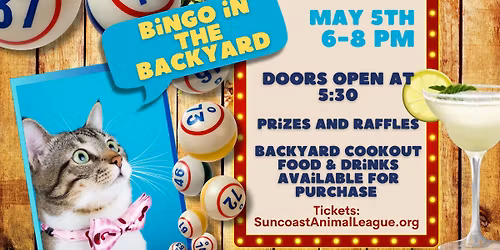 Bingo in the Backyard May 5th - Cinco de Bingo!