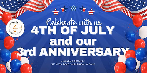 4Js 4th Celebration + Anniversary Party