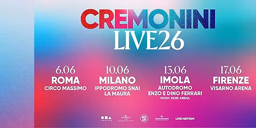 Cesare Cremonini Live 2026