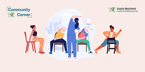 Weekly Chair Yoga in our Community Garden