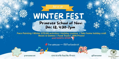 Winter Wonderland Family Festival at Primrose School of Novi