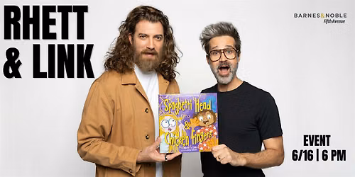 Rhett McLaughlin + Link Neal celebrate SPAGHETTI HEAD & CHICKEN FINGERS