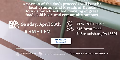Kegs and Eggs Fundraiser for Friends of Danica - VFW #2540