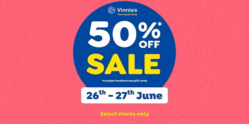 Vinnies Mt Tamborine 50% Off Sale
