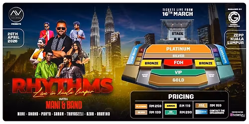 Rhythms live in Kuala Lumpur with Mani & Band