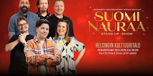 Suomi Nauraa Stand Up Show 20.11.2026 Helsinki, Kulttuuritalo