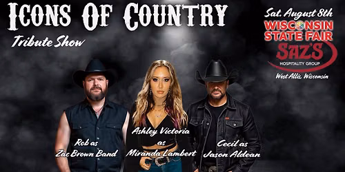 Tributes to Jason Aldean , Miranda Lambert and Zac Brown Band LIVE at Wisconsin State Fair - Sazs!!