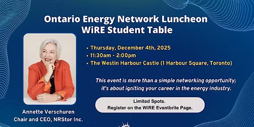 WiRE Student Table at the OEN's December Luncheon