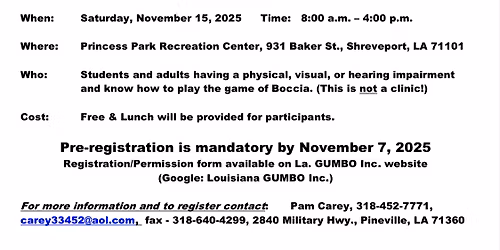 2025 GUMBO Boccia State Tournament