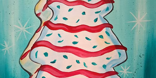 Frosted Christmas Tree Paint Party