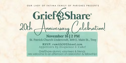GriefShare 20th Anniversary