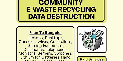Community E-Waste Recycling & Data Destruction 