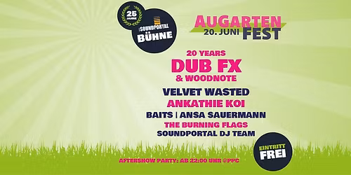 Soundportal B\u00fchne auf dem Augartenfest 2026 & Aftershowparty
