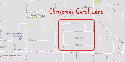 Christmas Carol Lane Neighborhood Lights 2025