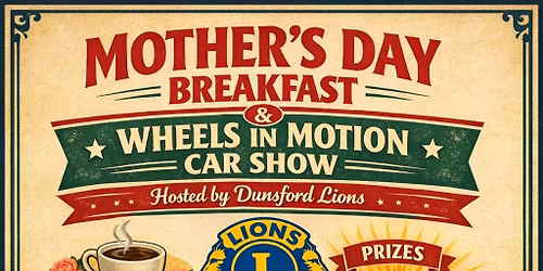 Mother's Day Breakfast and Wheels in Motion Car Show
