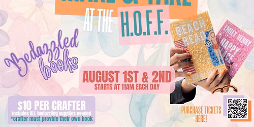 \ud83d\udcda\u2728 Make & Take at the HOFF: Bedazzled Books \u2728\ud83d\udc8e