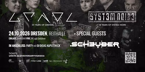 GRENDEL & SYSTEM NOIRE + Scheuber | Anniversary Tour 2026 @ Reithalle, Dresden