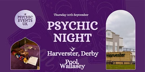 PSYCHIC READINGS NIGHT Thursday 10th September, Harvester, Wallasey
