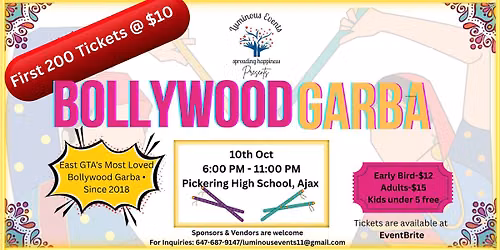 Bollywood Garba 2026 \u2013 Garba in Pickering | East GTA & Durham Region | Ajax, Scarborough & Markham