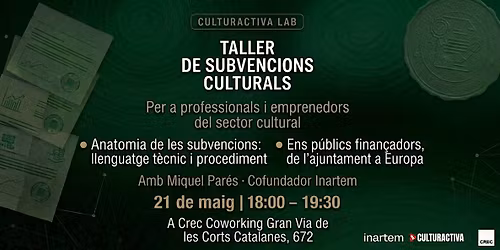 Taller de Subvenciones Culturales + Networking