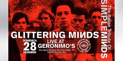 Tributo ai SIMPLE MINDS - Glittering Minds live at GERONIMO'S