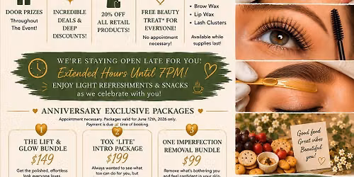 One Year of Glowing Together - Ultimate Health Spa's Anniversary Party