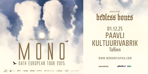MONO + Bedless Bones (Paavli Kultuurivabrik, Tallinn)
