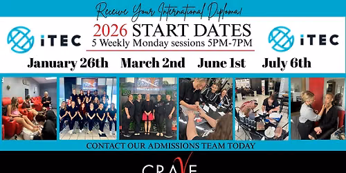 July 6th iTEC class at Crave Beauty Academy Wichita Campus 