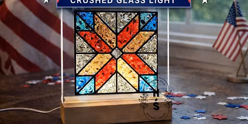 Red, White & Glow | Crushed Glass Light Block