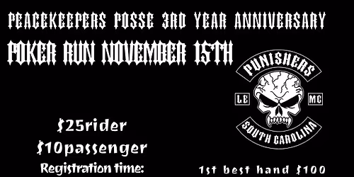 PUNISHERS LE MC POKER RUN \/ ANNIVERSARY PARTY 