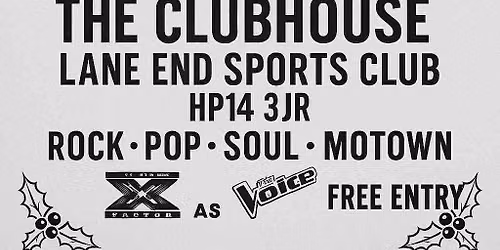 Jamie Bruce as seen on X Factor & The Voice , Free Entry, come and join the party all welcome.