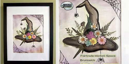 Framed Pressed Flower Witch Hat | Fairtrade Marketspace