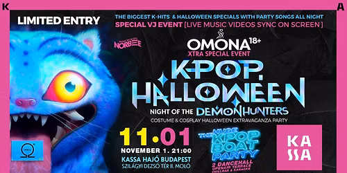 \u2736 OMONA K-POP HALLOWEEN HUGE BOAT PARTY \u2736 Night of the Demon Hunters \u2736 Costume Party @ KASSA 18+