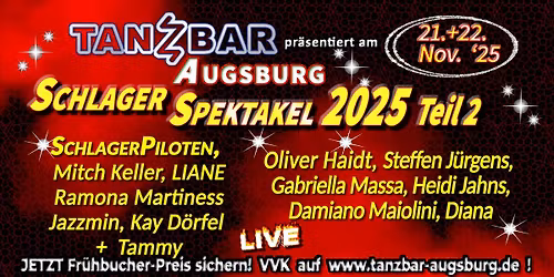 "SCHLAGER SPEKTAKEL 2025 Teil2" - DAS Schlager-LIVE-Event in Augsburg