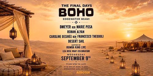 Afrotek @ Boho Edgewater DMEYER B2B MARIE POSA ROHAN ALYAN CAROLINE DESIR\u00c9E
