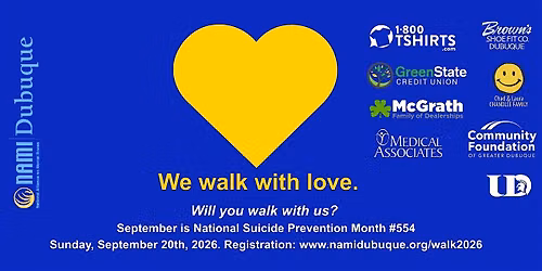 NAMI Dubuque Sunset Community Walk, National Suicide Prevention Month 2026