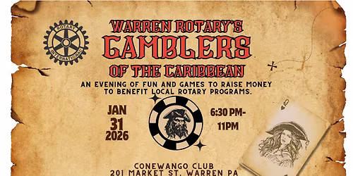 Warren Rotary's Gamblers of the Caribbean Night!