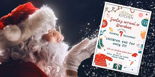 Santa's arrival in Wareham - Children eat for a \u00a31!