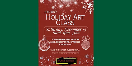 Free Holiday Art Class\ud83c\udf84